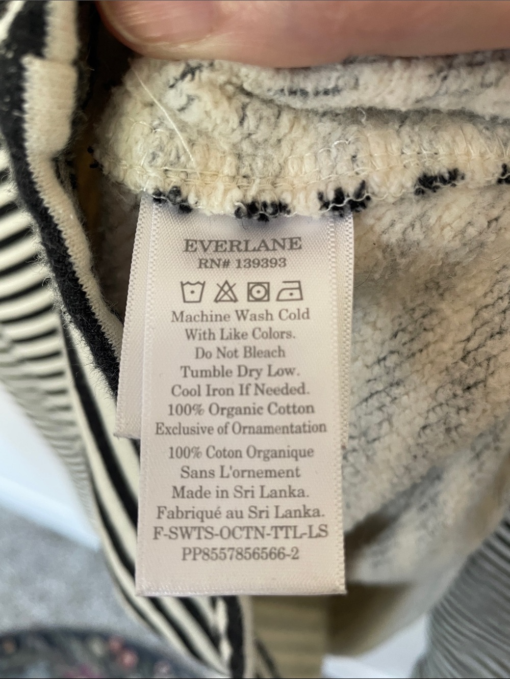 Everlane The Turtleneck Sweatshirt Boxy Small Stripe - Picture 7 of 7
